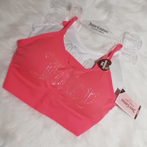 Juicy Couture Tops - Juicy Couture Rhinestone Crop Top Bralette Small